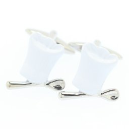 美食家の象徴? グルメなシェフハット カフス カフスボタン カフリンクス cufflinks cuffs メンズ 男性 結婚式 ユニーク おもしろ 面白 面白い ドリンク フード スーツアクセサリー専門店 ブライダル 披露宴 二次会 お呼ばれ パーティー おしゃれ カフスマニア