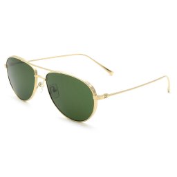 ゼニア ZEGNA サングラス ノーズパッド UVカット アイウェア ティアドロップ EZ0072/S 32N 59 メンズ レディース ユニセックス グリーン+ゴールド