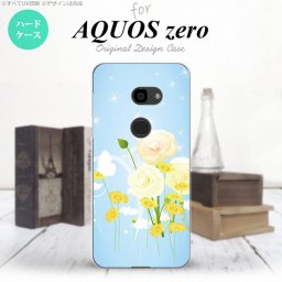 AQUOS zero アクオス ゼロ 801SH スマホケース カバー ハードケース 花柄・ミックス（D） 青 nk-801sh-284[スマホ,スマホケース,スマホカバー,ケース,カバー,ジャケット]