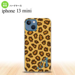 iPhone13mini iPhone13 mini ケース ハードケース 豹柄 A 茶 +アルファベット  nk-i13m-025i
