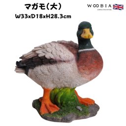 置物 鳥 かわいい オブジェ 北欧 動物 マガモ 大 横幅33cm woobia ウービア 大きい おしゃれ ガーデン インテリア 可愛い プレゼン 玄関 雑貨 モダン 面白い 庭 ギフト 屋外 家 リアル 玄関先 ガーデンオーナメント