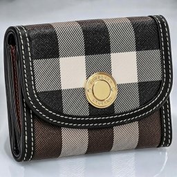 バーバリー 三つ折り財布 レディース ブランド BURBERRY チェック 8072669 ブラウン系