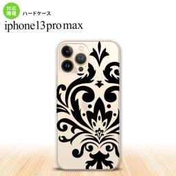 iPhone13ProMax iPhone13 Pro Max ケース ハードケース ダマスク D 黒 iPhone13 プロ マックス 6.7インチ おしゃれ かわいい メンズ レディース キッズ デザインたくさん nk-i13pm-1034