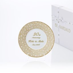 BERNARDAUD ベルナルド エキュム モルドレ デザートプレート 21cm 単品 名入れ彫刻代込み 名前 彫刻 刻印 お祝い プレゼント ギフト 記念日 高級 ブランド 開店祝い 新築祝い 誕生日 法人 お皿 プレート インテリア ゴールド ブロンズ 金