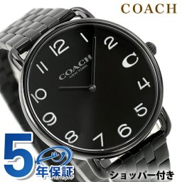 コーチ エリオット クォーツ 電池式 腕時計 ブランド メンズ COACH 14602670 アナログ オールブラック 黒