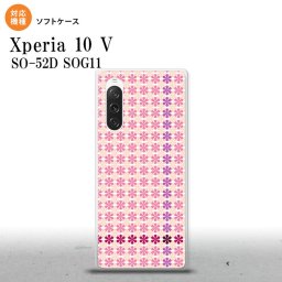Xperia10V Xperia10V スマホケース 背面ケースソフトケース 花十時 キュート ピンク 2023年 7月発売 nk-xp105-tp1351