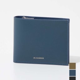 ジルサンダー JIL SANDER J25UI0002 P5995 二つ折り財布 財布 メンズ プレゼント 二つ折り ミニ財布 コンパクトウォレット レザー ロゴ 小銭入れ 2つ折り ブランド 折り畳み ギフト 本革 シンプル 記念 お祝い ZIP POCKET WALLET ブラック