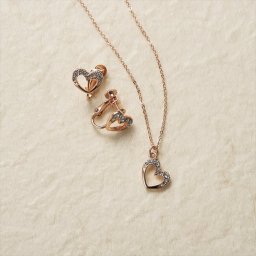 プライベートレーベル オープンハートペンダント&イヤリング　 410-1241+0960イヤリング60  内祝 内祝い お祝 御祝 記念品 出産内祝い プレゼント 快気祝い 粗供養 引出物