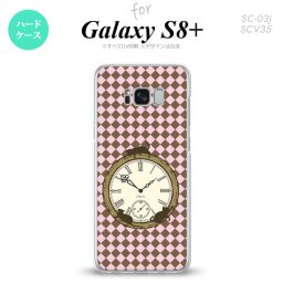 【SC03J】【スマホケース/スマホカバー】【ギャラクシーS8+】SC03J スマホケース Galaxy S8+ SC-03J カバー ギャラクシーS8+ チェック時計 ピンク nk-sc03j-1221【メール便送料無料】