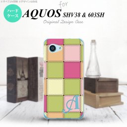 【603sh】【スマホケース/スマホカバー】【アクオス Xx3 ミニ】603sh スマホケース AQUOS Xx3 mini ケース アクオス Xx3 ミニ イニシャル パッチワーク風 ミックスF nk-603sh-1676ini【メール便送料無料】