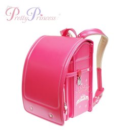 【Pretty Princess】1153 ランドセル かわいい A4ファイル対応 フィットちゃん背カン ブラウン ワンタッチロック プリティプリンセス Dカン 刺繍 反射 新入学 小学生 1年生 入学祝い ギフト プレゼント 孫 子供 女の子