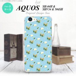 【SH04H】【スマホケース/スマホカバー】【アクオス ゼータ】SH04H スマホケース AQUOS ZETA SH04H カバー アクオス ゼータ 花柄・バラ（E） 水色 nk-sh04h-249【メール便送料無料】