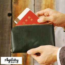 財布 大容量 メンズ 本革 多機能 AGILITY パスポートウォレット ルガトー・ボヤージュ  長財布 日本製