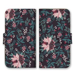 ＼全機種対応／ スマホケース 手帳型 スマホカバー 手帳タイプ スマートフォン ケース カバー 花 ボタニカル イラスト ポップ シック かわいい おしゃれ カードホルダー付き カード収納 合皮 合成レザー