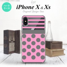 【iPhoneX】【スマホケース/スマホカバー】【アイフォンX】iPhoneX スマホケース カバー アイフォンX ドット・ボーダー ピンク nk-ipx-782【メール便送料無料】