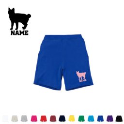 ジャパニーズボブテイル  名入れスウェットハーフパンツ ワンポイント 普段着 部屋着 運動着スポーツ ダンス ジム フィットネス ショートパンツ 短パン 半ズボン コットン 綿100％猫　ネコ　ねこ　キャット　ペット