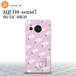 sense7 sense7 スマホケース 背面ケースソフトケース 花柄 バラ ドット 紫 ピンク +アルファベット 2022年 11月発売 nk-sens7-tp260i
