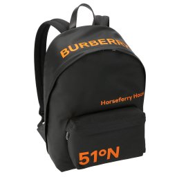バーバリー BURBERRY バッグ リュックサック バックパック デイパック 8064857-A2598 レディース メンズ ユニセックス ブラック+ オレンジ