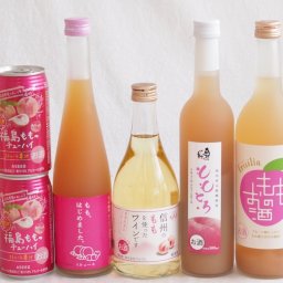 国産桃のお酒を楽しめる6本セット(もも梅酒ももはじめました 国産ももとろ 国産もものお酒 信州のももを使ったワイン 福島もものチューハイ缶) 500ml×3本 720ml×1本 350ml×2本