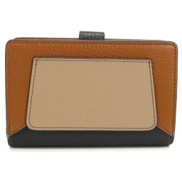 フルラ FURLA 二つ折り財布 折り畳み GILDA 財布 WP00237 BX0916 1489 SCOGNAC+NERO+GREIGE ブラウン系 マルチカラー