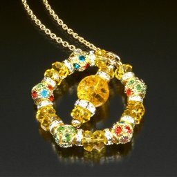 カラフル黄水晶幸運ペンダント 天然石 ペンダント ネックレス レディース  幸運 パワーストーン 運気アップ 金運 プレゼント ギフト