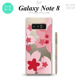 【SC01K】【スマホケース/スマホカバー】【ギャラクシー ノート8】SC01K スマホケース Galaxy Note8 SC-01K カバー ギャラクシー ノート8 花柄・サクラ 赤 nk-sc01k-052【メール便送料無料】