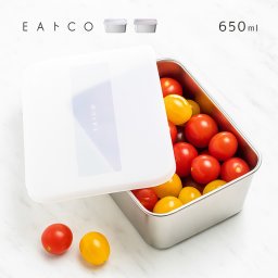 EAトCO イイトコ フードコンテナー[ステンレス 保存容器 ステンレス容器 保存 容器 ステンレス保存容器 食品保存容器 ステンレス製保存容器 フードコンテナ 冷凍 日本製 食洗機対応 蓋付き 角型 角形]