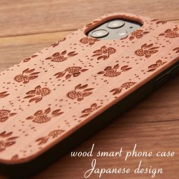 iphone13 ケース 木製 iphone13mini iphone13Pro iphone13ProMAX ウッド 天然木 木目 アイフォン 13 13mini 13Pro 13ProMAX カバー 和柄 鯉文様 おしゃれ スマホケース 13ミニ 13プロ 木製ケース ウッドケース 日本文様 伝統文化 家紋 日本鯉 鯉 耐衝撃 男女兼用 送料無料