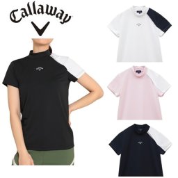 キャロウェイ ゴルフ レディース シャツ クローズドメッシュ 半袖モックネックシャツ Callaway Golf C23134216【2023年春夏モデル】 お誕生日祝い お祝い 記念品 30代 40代 50代 60代 母の日 お母さん 還暦祝い 敬老の日 彼女 人気プレゼント プレゼント