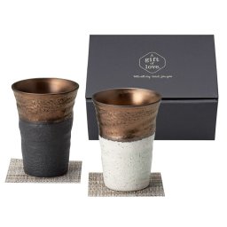 ＭＩＮＯ－ＹＡＫＩ　金彩ペアカップセット ギフト 内祝い 御祝 御礼 記念品 引出物 結婚式 プレゼント 出産内祝い 結婚お祝い