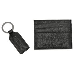 エンポリオアルマーニ EMPORIO ARMANI カードケース キーホルダー セット Y4R382 Y068E 80001 bcea00088m ギフト ブラック
