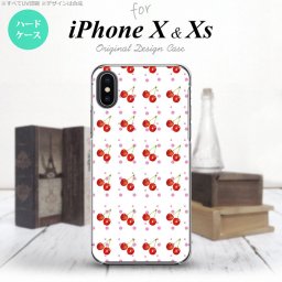 【iPhoneX】【スマホケース/スマホカバー】【アイフォンX】iPhoneX スマホケース カバー アイフォンX さくらんぼ・チェリー 白 nk-ipx-179【メール便送料無料】