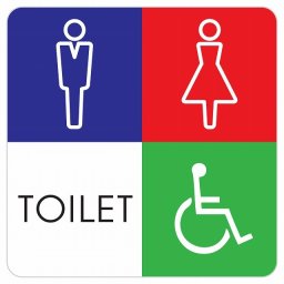 トイレ 御手洗 TOILET トイレマーク L1 男女 車椅子 ピクトサイン ステッカー シール 塩ビ製 サイン ウォールステッカー インテリア 施設 案内