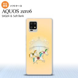 SHG04 SHG04 ZERO6 AQUOS zero6 スマホケース ソフトケース メリーゴーラウンド 黄 メンズ レディース nk-zero6-tp313