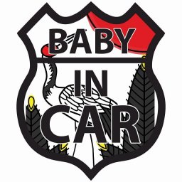 BABY IN CAR ステッカー 花札柄 松に鶴 ルート66 カーステッカー シール sticker 安全対策 あおり運転 かっこいい おしゃれ かわいい 車ステッカー ステッカー 車 サインステッカー ドライブ 防水 屋外 屋内 カーサイン