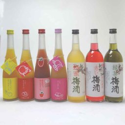 果物梅酒7本セット もも梅酒 りんご梅酒 ゆず梅酒 あまおう梅酒(福岡県)500ml×4本蜂蜜梅酒 紫蘇梅酒 緑茶梅酒(和歌山県)720ml×3本