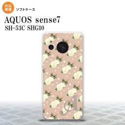sense7 sense7 スマホケース 背面ケースソフトケース 花柄 バラ ドット ベージュ +アルファベット 2022年 11月発売 nk-sens7-tp246i