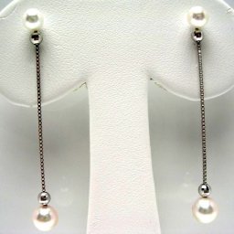 真珠 ピアス パール アコヤ真珠 スタッド 5.8mm 4.6mm ホワイトピンク K14 ホワイトゴールド 51218 イソワパール