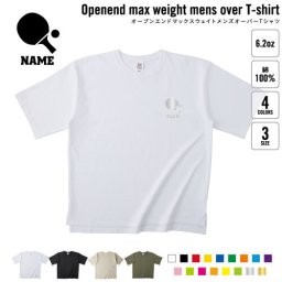 卓球2   名入れオーバーサイズTシャツ ビッグシルエット ゆったり イージーフィット ワイドフィット メンズ サイジング    テーブルテニス ラケット ボール