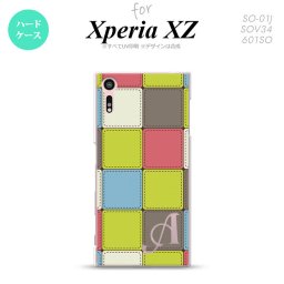 【SO01J】【スマホケース/スマホカバー】【エクスペリア XZ 】SO01J スマホケース XPERIA XZ ケース エクスペリア XZ  イニシャル パッチワーク風 ミックスG nk-so01j-1677ini【メール便送料無料】