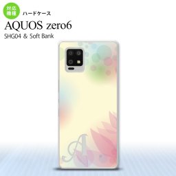SHG04 SHG04 ZERO6 AQUOS zero6 スマホケース ハードケース ぼかし 花柄 黄 +アルファベット メンズ レディース nk-zero6-1592i
