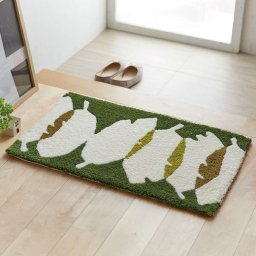  マット 玄関マット 日本製 45×75cm 防ダニ 滑り止め 羽 フェザー 北欧 おしゃれ お洒落 モダン カジュアル 玄関 エントランス 1人暮らし 新築 引っ越し 屋内 室内 国産