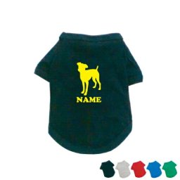 「ミニチュアピンシャー」シルエット名入れドッグTシャツ 小型犬 中型犬 犬服 ペットウェア omdn ネームプリント お名前 愛犬グッズ ネームタグ ドッグウエア【EDT】【city】