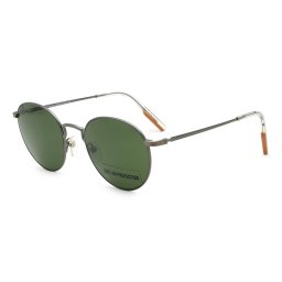 ゼニア ZEGNA サングラス アイウェア ノーズパッド UVカット EZ0186/S 14N 53 ラウンド型 メンズ レディース ユニセックス ガンメタル+グリーン