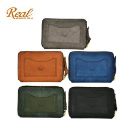 縦型 ミドルサイズ ラウンドファスナー 二つ折り財布 Real レアル イタリーレザー MARGOT マルゴー 紺 キャメル 緑 navy camel green ギフト メンズ 高級 本革 クリスマス バレンタイン 父の日 おしゃれ 日本製【送料無料】