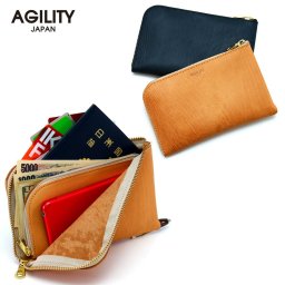 『ボヤージュ』(全2色)ウッドレザー/【財布 ウォレット L字ファスナー パスポート 木目調 ウッドレザー メンズ レディース 本革 レザー 旅行財布 トラベルウォレット 便利グッズ 海外旅行 iPhone 15 Pro MAX 対応】【AGILITY affa(アジリティアッファ)】(1600)
