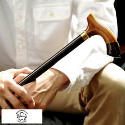 Cherry Mountain ステッキ 杖 チップハンドル 樫×黒壇