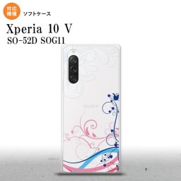 Xperia10V Xperia10V スマホケース 背面ケースソフトケース 草 ボタニカル 青 ピンク 2023年 7月発売 nk-xp105-tp1622