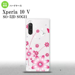 Xperia10V Xperia10V スマホケース 背面ケース ハードケース 花柄 ガーベラ 透明 ピンク 2023年 7月発売 nk-xp105-073