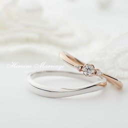 婚約指輪+結婚指輪 ヒロインマリッジ ～プロミスシリーズ～ 11-4140SV_ 20-0855K10PG シルバー 刻印無料 偶数号 対応 シンプル ペア 指輪 プレゼント 彼氏 彼女 プロポーズ  結婚 婚約 SV925 記念日 結婚式 結婚記念日